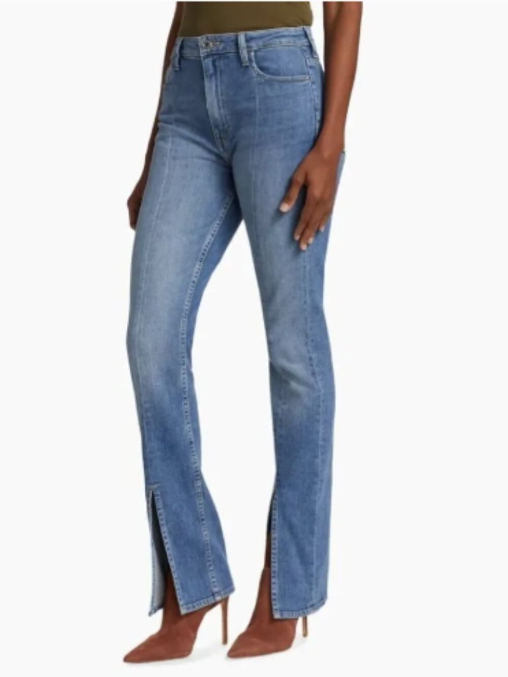 Derek Lam 10 Crosby Lucia Slit Flare High Waist Jeans 26